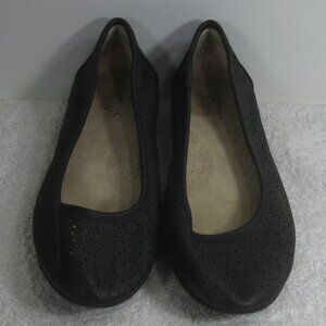 NEW Croft & Barrow Shoes Black Casual Cut Out Ortholite Ballet Flats Size 8.5M